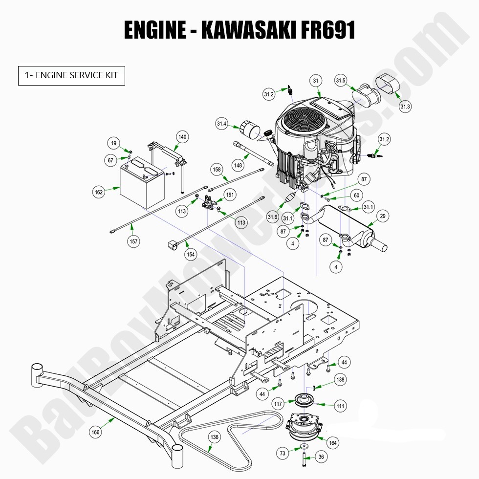 2022 ZT Avenger Engine - Kawasaki FR691